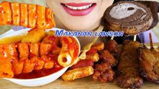 ASMR MAKANAN PEDAS LAWSON DAN DESSERT | EATING SOUNDS