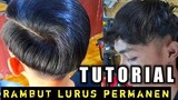 cara meluruskan rambut permanen, tutorial meluruskan rambut pria