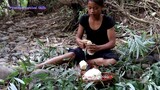 girl on the rain forest