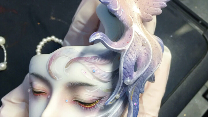 【bjd】Tự làm mặt nạ “Quả Túc” và quá trình sáng tạo trang điểm