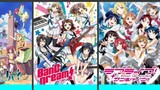 Lovelive and Bangdream animation series ratings on bangumi