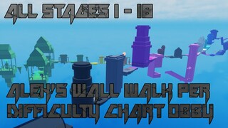 Alex's WaII WaIk Per DIfficulty Chart Obby [All Stages 1-18] (ROBLOX Obby)