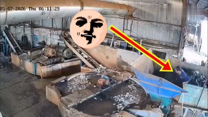 Footage - Fall to grinding mechine!