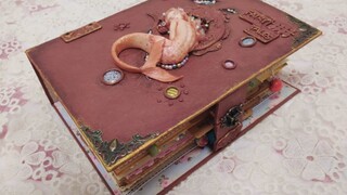 DIY ทำหน้าปกนางเงือก junk journal "พลิกหนังสือนิทานดูกัน"