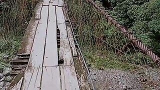 a foolish and high footbridge