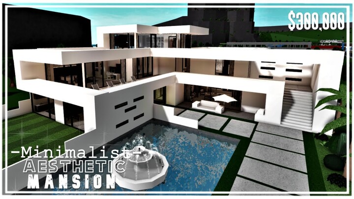 Minimalist Aesthetic Mansion | Welcome To Bloxburg| Tour (No Large Plot)