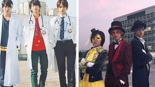 trio kamen rider ex aid dan lupin ranger😋