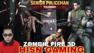 zombie fire 3D.  zombie dengan perisai.  tembak di kaki