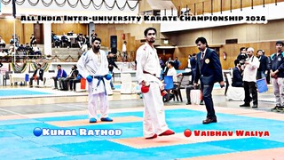 Vaibhav Waliya vs Kunal Rathod-75kg | All India Inter-university Karate Championship 2024 #champion