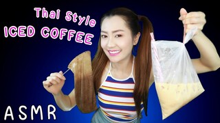 ASMR ไทย ร้านน้ำชา Cafe' กาแฟโบราณ นมเย็น ชาเย็น หอม อร่อย 🥤 ASMR Thai Style Iced Coffee Roleplay