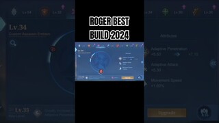 Roger Best Build 2024 #shorts #mlbb