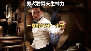 农村小伙天生神力，一拳打死一头牛。被低估的动作片《恶战》