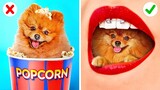 SNEAK PETS INTO THE MOVIES || Funny Life Hacks Tips And Tricks by 123 GO! SCHOOL