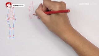 【Basics of Drawing】Skeleton Man Sketching Demonstration Tutorial