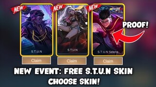 FREE EPIC SKIN AND STUN SKIN! CHOOSE IN 3 SKIN | (CLAIM SKIN) 2021 NEW EVENT | MOBILE LEGENDS