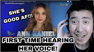 [FIRST TIME REACTION] Ann Raniel - One Night Only | Idol Philippines Season 2 | Top 6