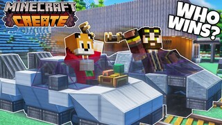 I race MR BEARDSTONE in Minecraft Create Mod