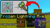 How to create a Frozen Lightning Axe in Minecraft using Command Block Trick