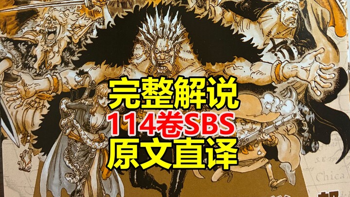 One Piece Volume 114 SBS Q&A Full Transcript Explained (Literal Translation) – Complete Image Galler