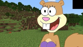 Sandy from SpongeBob SquarePants speedruns Minecraft...