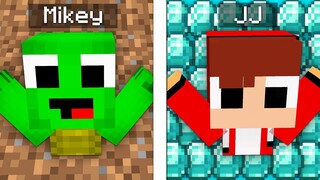 How Mikey and JJ Survive in Different Conditions in Minecraft - Maizen