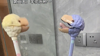 给大家展示一下我的羊驼水枪 已经给男朋友呲成制杖了哈哈哈～