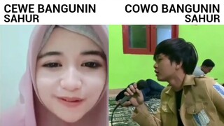 COWO CEWE KETIKA BANGUNIN SAHUR