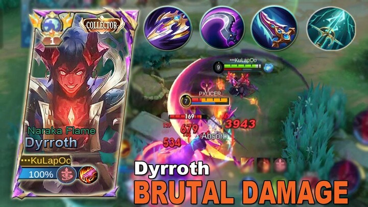 Dyrroth Brutal Damage Build "insta kill" Best Build 2024 | Mobile Legends!