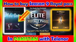How to buy pubg mobile Royal pass season 9 in Pakistan using Telenor | Complete detail