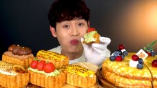 Ăn bánh phô mai bắp -| Ăn Mukbang|