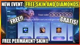 NEW EVENT FREE DIAMONDS AND SKIN! | MOBILE LEGENDS 2021