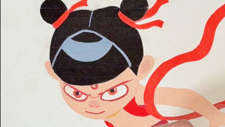 Spent four years on landscaping, now challenging myself to recreate Nezha using only tape!