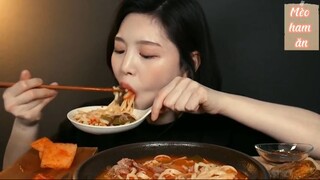 Yukgaejang mì cắt, bánh kếp với kiều mạch nha, cơm trắng 3 #amthuc