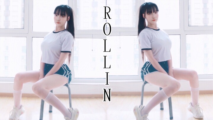 Vertical screen super close-up sexy chair dance rollin | White silk gymnastics suit energetic dance!