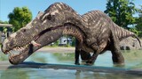 3x SUCHOMIMUS & 2x BARYONYX BREAKOUT AND FIGHT - Jurassic World Evolution 2