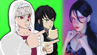 Tengen Uzui e Inosuke analisam cosplayers Pt 2 em Demon Slayer VR!