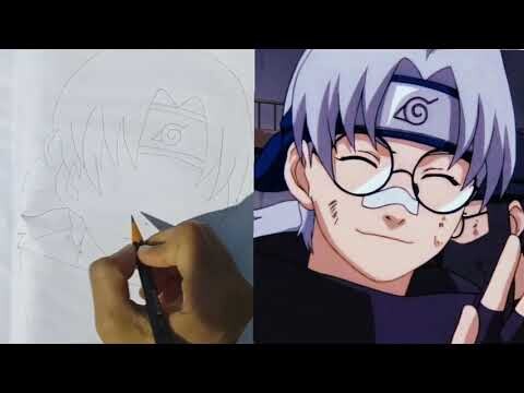 Drawing Kabuto Yakushi | Naruto shippuden | Time lapse |