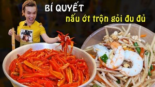 Ty Thy tiết lộ bí quyết NẤU ỚT ĐỎ trộn gỏi đu đủ Ty Thy Vlog