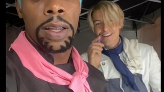 One Piece live-action version of Paddy's and Sanji's actors took a selfie video on the set. Very hap