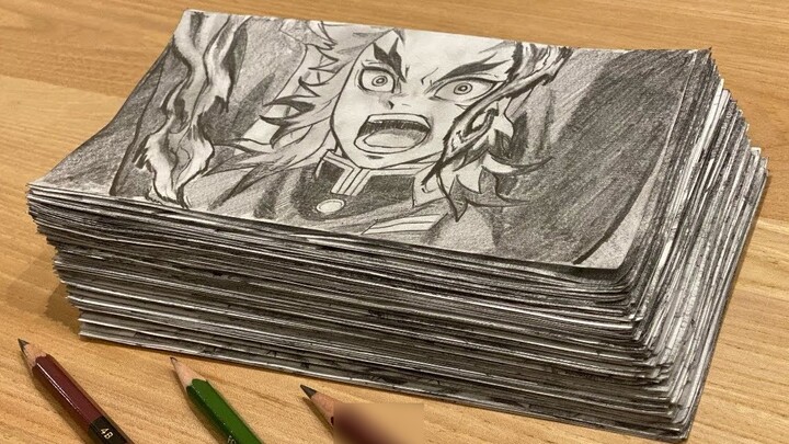 คอลเลกชันภาพวาด 240 ภาพใน 60 วัน! เรนโกคุ เคียวจูโร่ ปะทะ อาคาซะ! [วาดด้วยมือ]