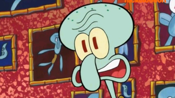 mendekorasi rumah nya agar serasi dengan squidward