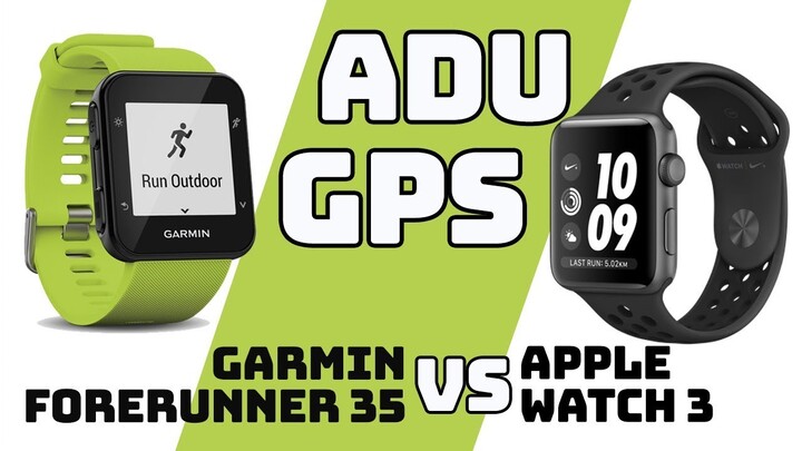 GPS APPLE WATCH 3 with NO iPHONE VS with iPHONE VS GARMIN FORERUNNER 35