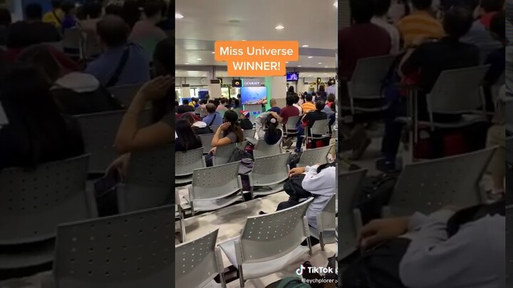 Foreigners Reaction to Filipinos Reaction at the Airport | Miss Universe Catriona Gray