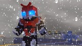 I used Minecraft to restore the classic battle of Kamen Rider Fighting in the rain