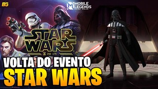 CONFIRMADO! VOLTA DO EVENTO STAR WARS CHEGANDO | MOBILE LEGENDS