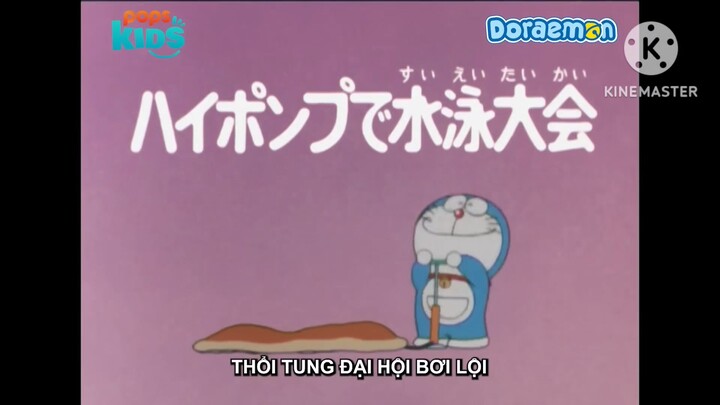 doraemon thổi tung đại hội bơi lội  lồng tiếng