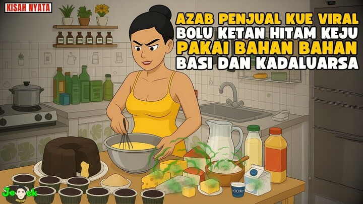 AZAB PENJUAL KUE VIRAL BOLU KETAN HITAM KEJU PAKAI BAHAN BAHAN BASI