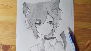 วาดอนิเมะผู้ชายน่ารัก หูแมว How to draw anime "Neko"