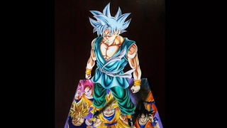 การวาดภาพ 3 มิติ - Goku Ultra Instinct (วิวัฒนาการของ Goku)