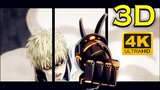 [3D Tanpa Kacamata 4K] Saitama vs Genos "One Punch Man"